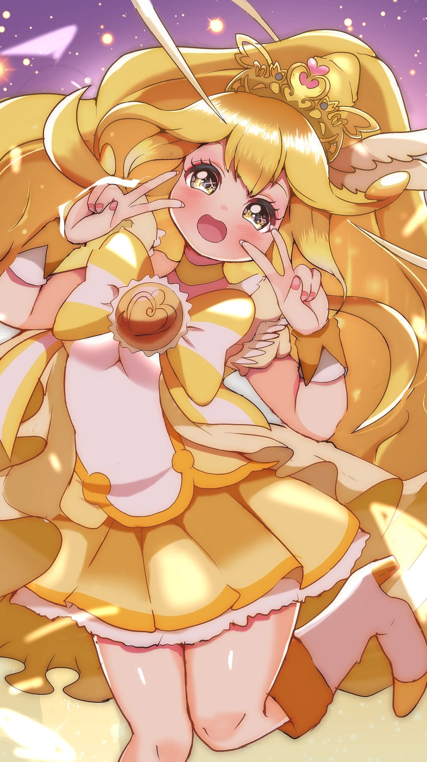 cure peace (precure and 1 more) drawn by carrot_summer