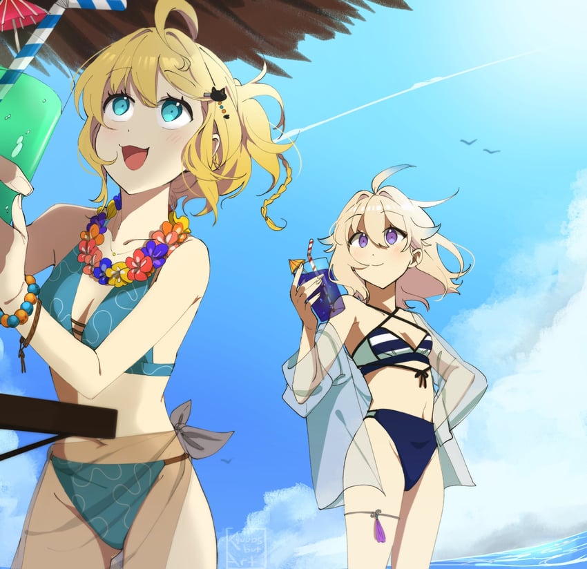 enna alouette and millie parfait (nijisanji and 1 more) drawn by kyuubsbutart