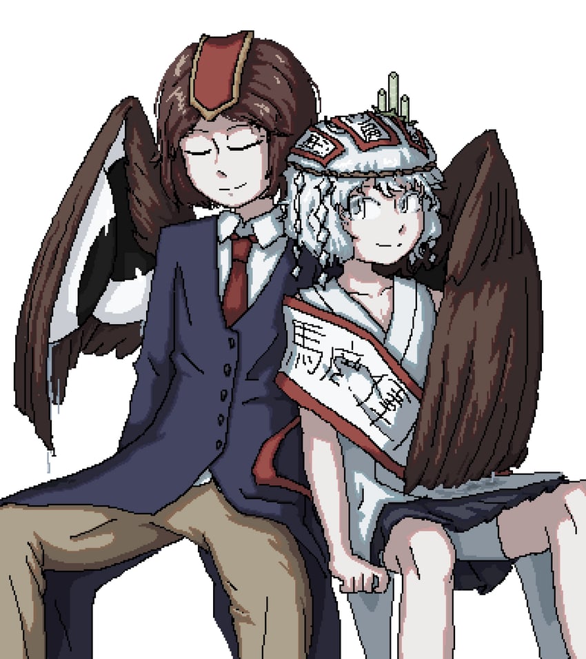 kokutenshi hibaru and celeritas lumen (len'en) drawn by yabutsuba
