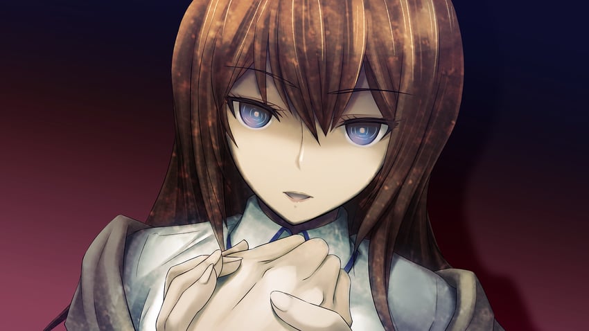 makise kurisu and okabe rintarou (steins;gate and 1 more) drawn by huke