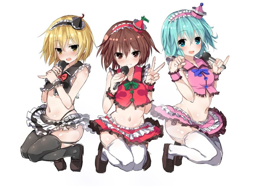lunasa prismriver, merlin prismriver, and lyrica prismriver (touhou) drawn by greatmosu
