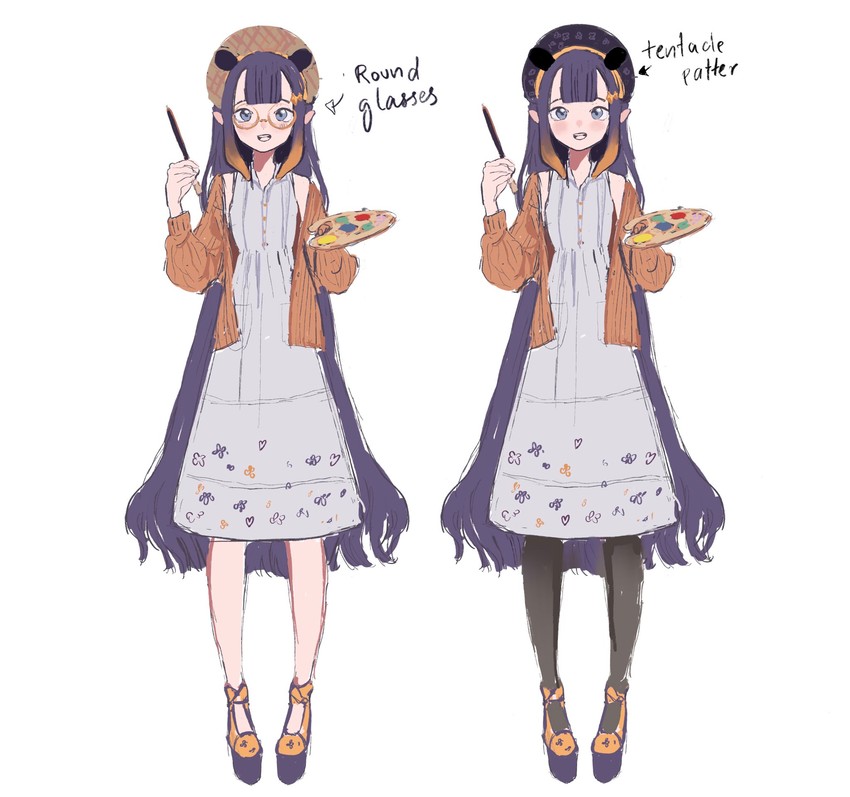 ninomae ina'nis (hololive and 1 more) drawn by tamakowo