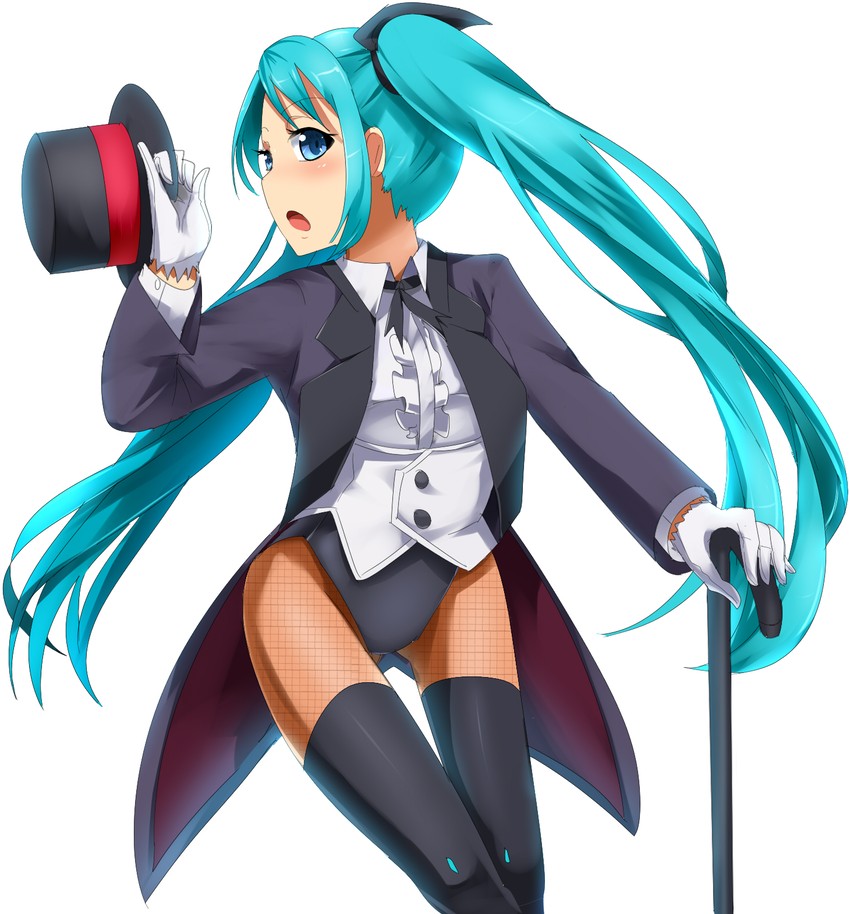 hatsune miku (vocaloid and 2 more) drawn by magukappu