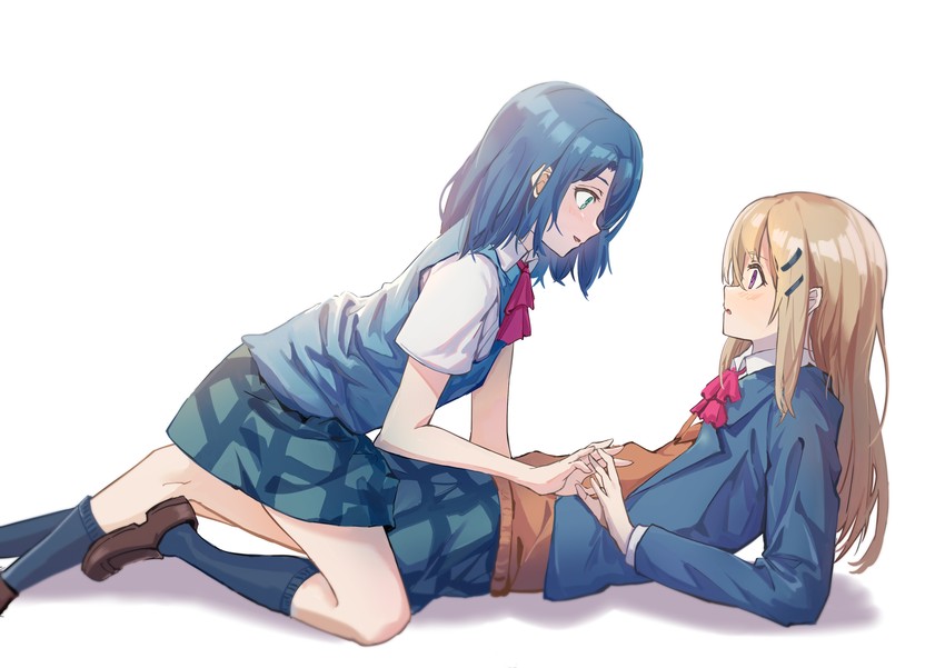 adachi sakura and shimamura hougetsu (adachi to shimamura) drawn by xiaomai_yorik