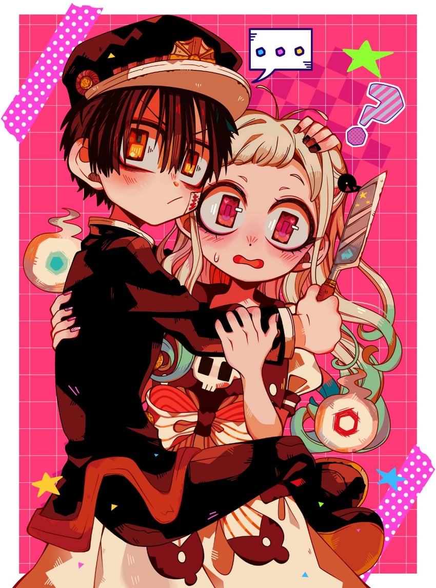 hanako and yashiro nene (jibaku shounen hanako-kun) drawn by gyaraki