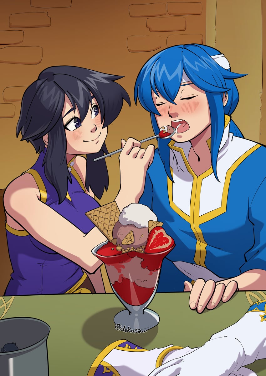 seliph and larcei (fire emblem and 1 more) drawn by dekura