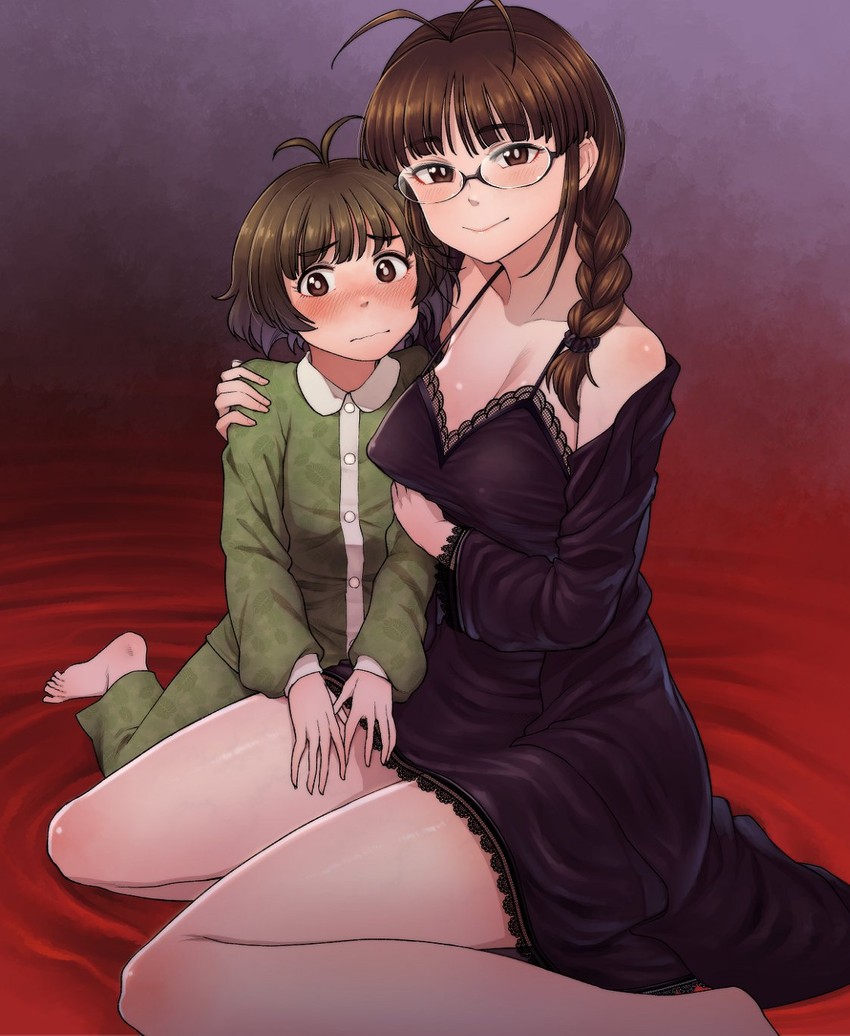 akizuki ritsuko and akizuki ryo (idolmaster and 1 more) drawn by chiaki_rakutarou