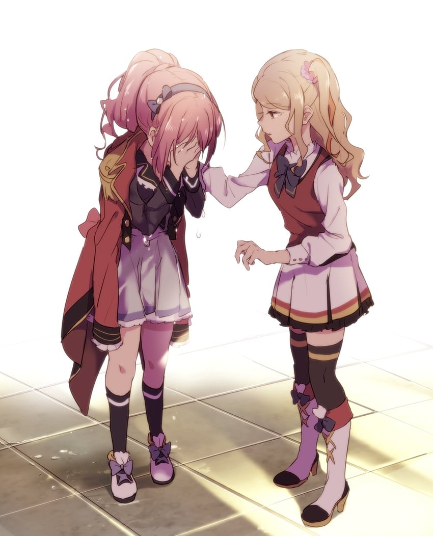 sakuraba rola and kasumi mahiru (aikatsu! and 1 more) drawn by shiontaso