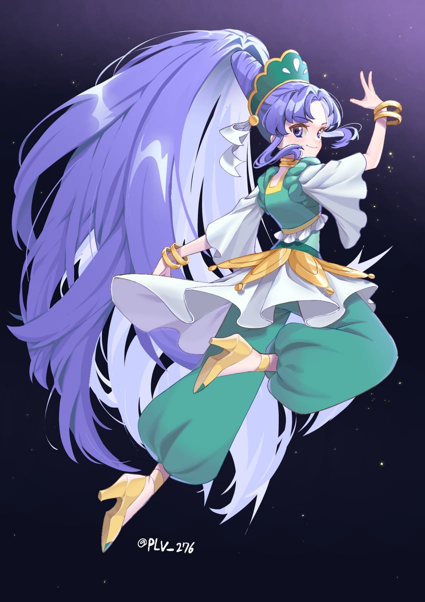 hikawa iona and cure fortune (precure and 1 more) drawn by plv_276