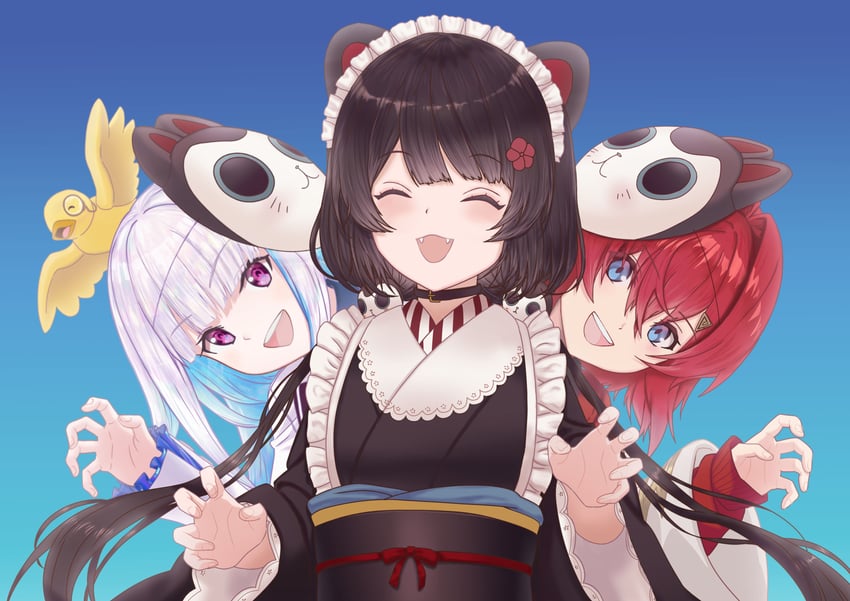 lize helesta, ange katrina, inui toko, and sebastian piyodore (nijisanji) drawn by asada7101