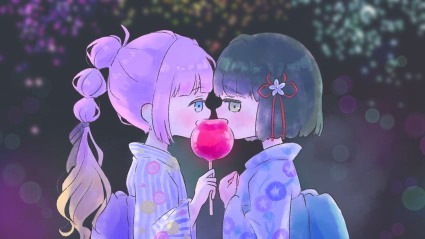 momose ginko and anyoji hime (love live! and 1 more) drawn by abukero