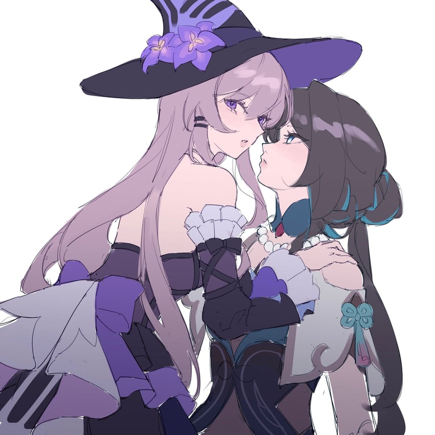 herta, the herta, and ruan mei (honkai and 1 more) drawn by kayvral