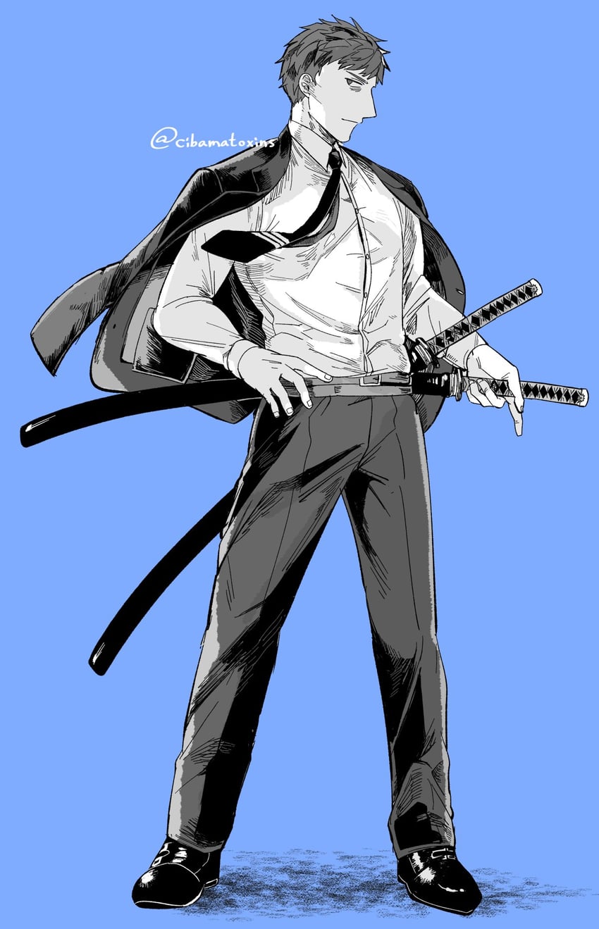 saitou hajime (fate and 1 more) drawn by cibamatoxins