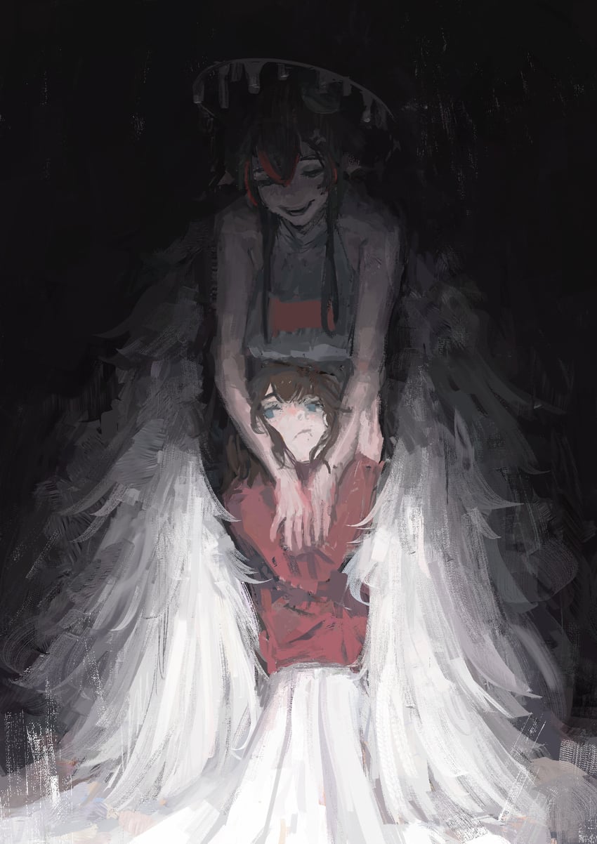 mika melatika and hana macchia (nijisanji and 1 more) drawn by egu_(andrewyrputra)