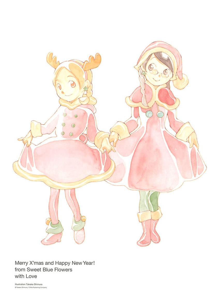manjoume fumi and okudaira akira (aoi hana) drawn by shimura_takako