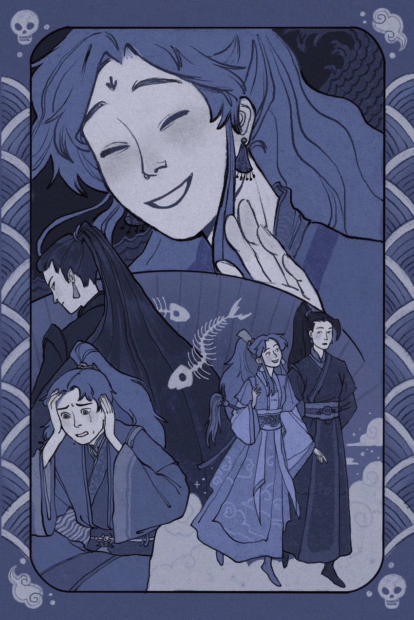 shi qingxuan and he xuan (tianguan cifu) drawn by yaroslava_murashko