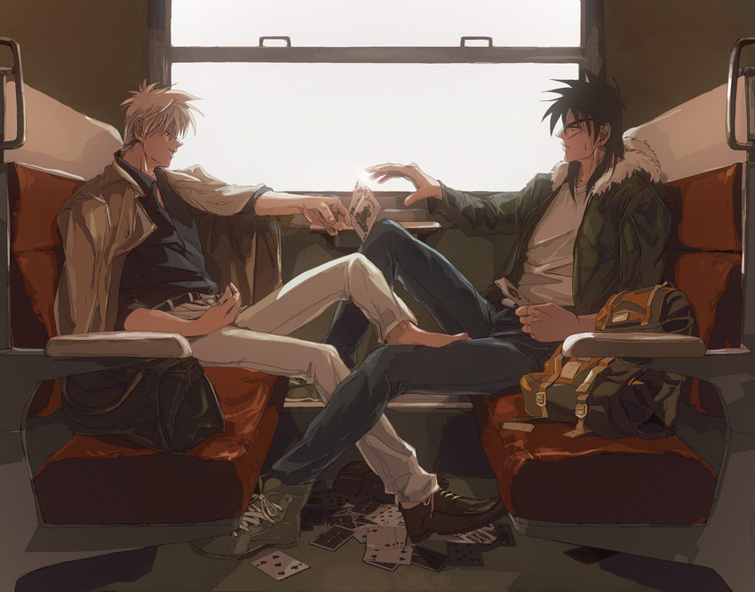 itou kaiji and akagi shigeru (kaiji and 2 more) drawn by uri_(ut111)