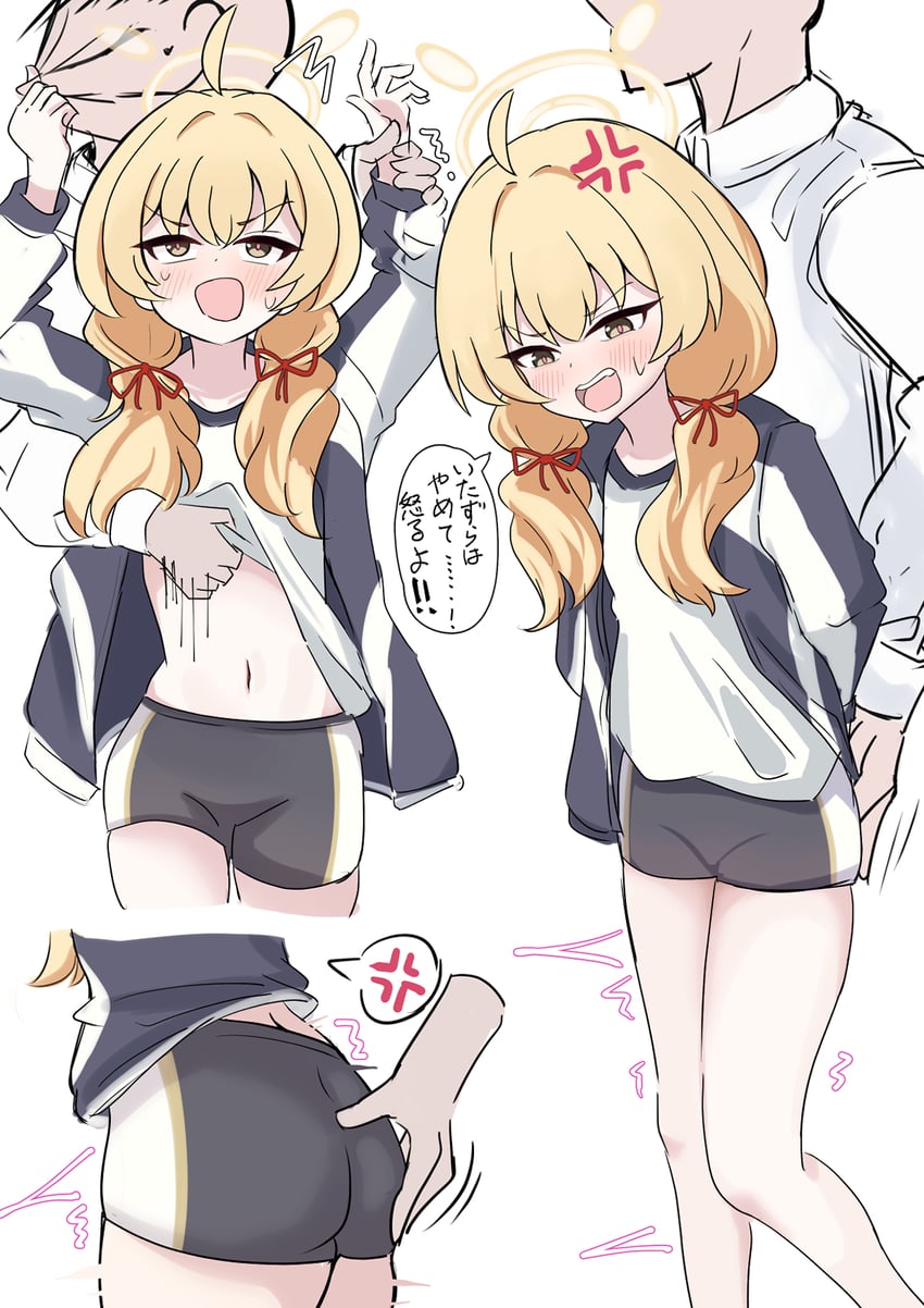 sensei, doodle sensei, and yoshimi (blue archive) drawn by peppo-mk3