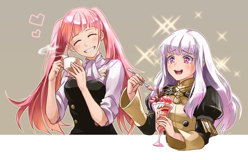 hilda valentine goneril and lysithea von ordelia (fire emblem and 1 more) drawn by shiroi_(shiroicbe)
