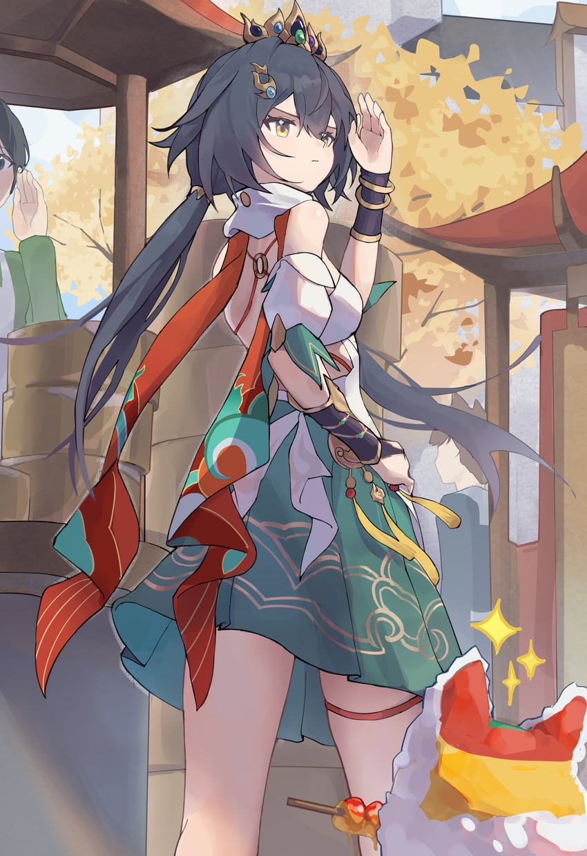 yunli and diting (honkai and 1 more) drawn by zaoshang_yibei_qing_gan_puer