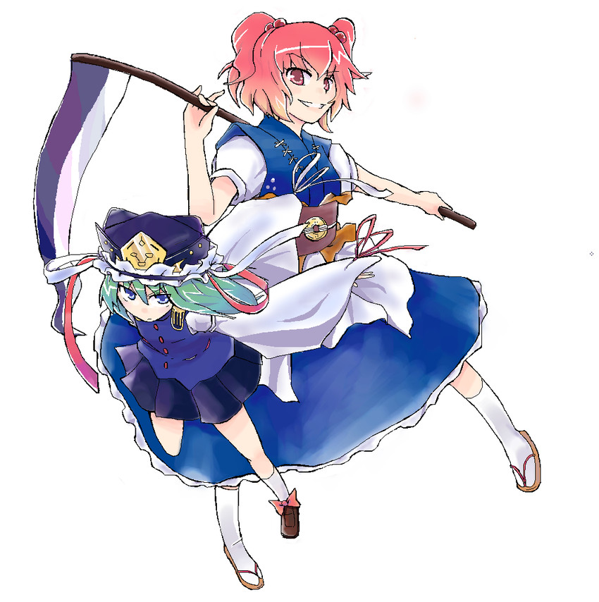 shiki eiki and onozuka komachi (touhou) drawn by kari_(karinimooreha)