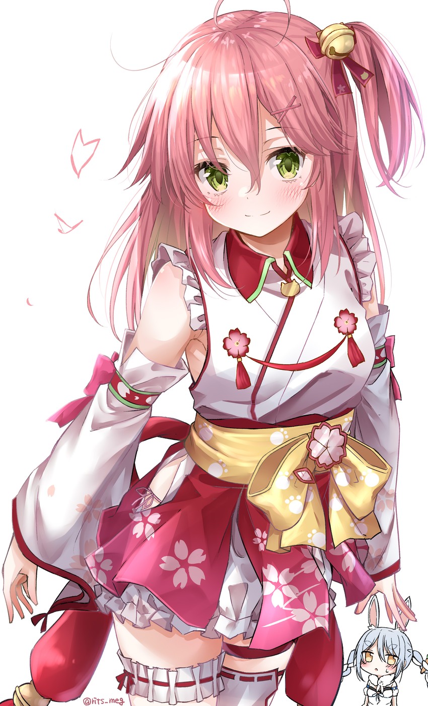 usada pekora, sakura miko, and don-chan (hololive) drawn by kawai_ritsu_(rits_meg)