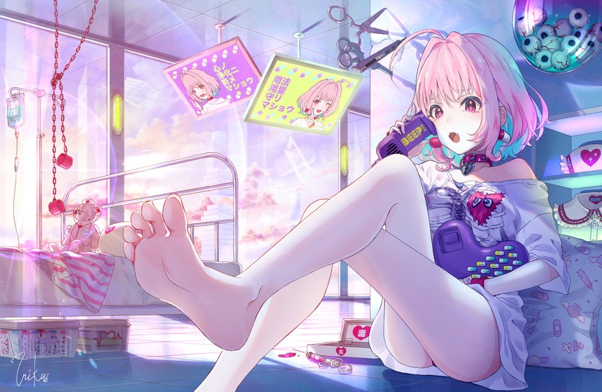 yumemi riamu (idolmaster and 1 more) drawn by inika