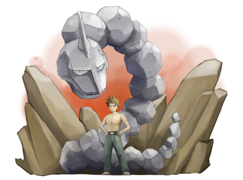 brock and onix (pokemon and 1 more) drawn by suzuki_(pixiv_9092094)
