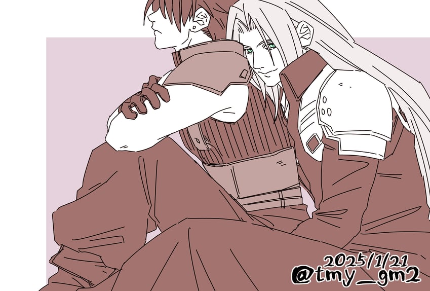 sephiroth and zack fair (final fantasy and 2 more) drawn by tmy_gm2