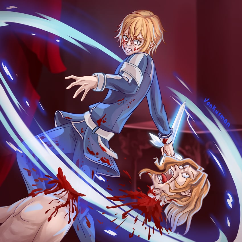 eugeo and raios antinous (sword art online and 1 more) drawn by vankusman