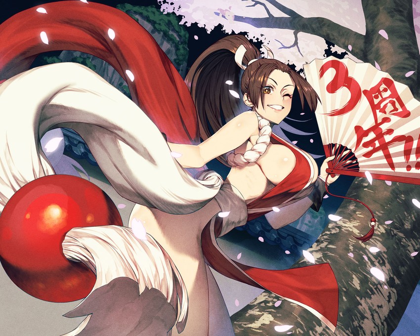 shiranui mai (the king of fighters and 2 more) drawn by chyko