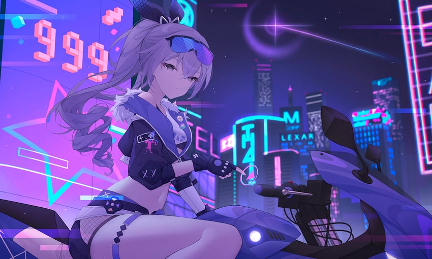 silver wolf (honkai and 1 more) drawn by infinity_(kkx132)