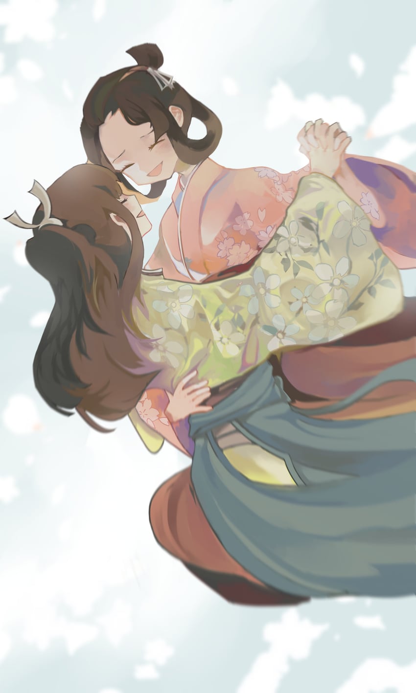 susato mikotoba and rei membami (ace attorney and 2 more) drawn by ferret_box
