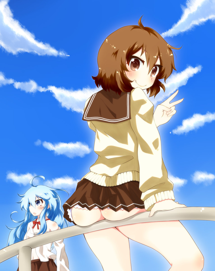 touwa erio and mifune ryuuko (denpa onna to seishun otoko) drawn by kage2
