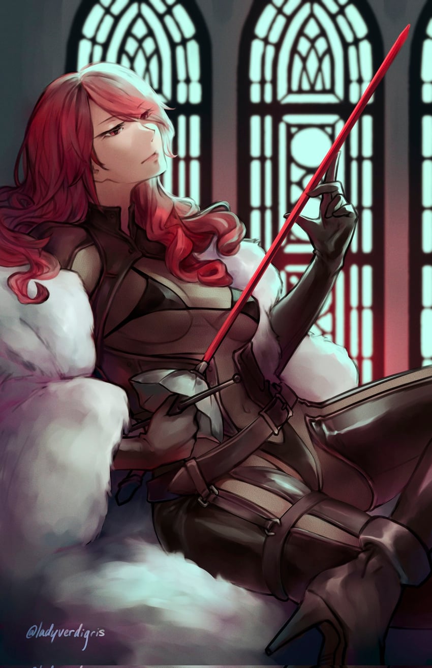 kirijou mitsuru (persona and 2 more) drawn by ladyverdigris