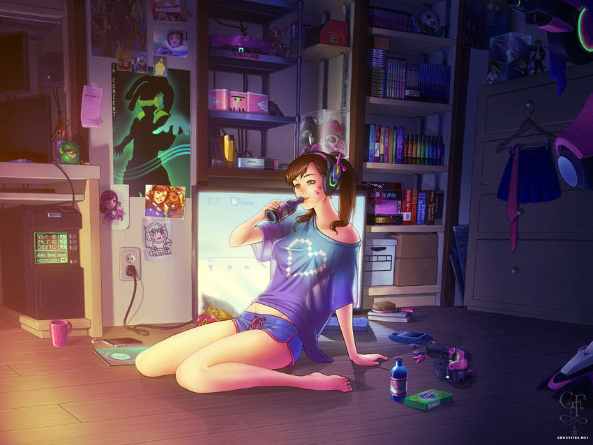 mercy, mei, cassidy, lucio, d.va, and 1 more (overwatch and 1 more) drawn by julia_lichty