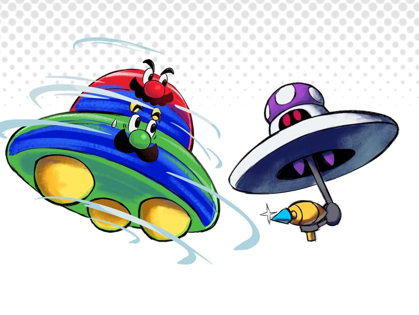 mario, luigi, and shroob saucer (mario and 3 more) drawn by ya_mari_6363