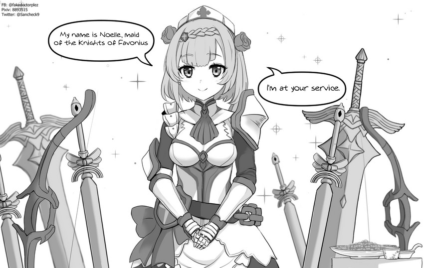 noelle (genshin impact) drawn by alph_(sancheck)
