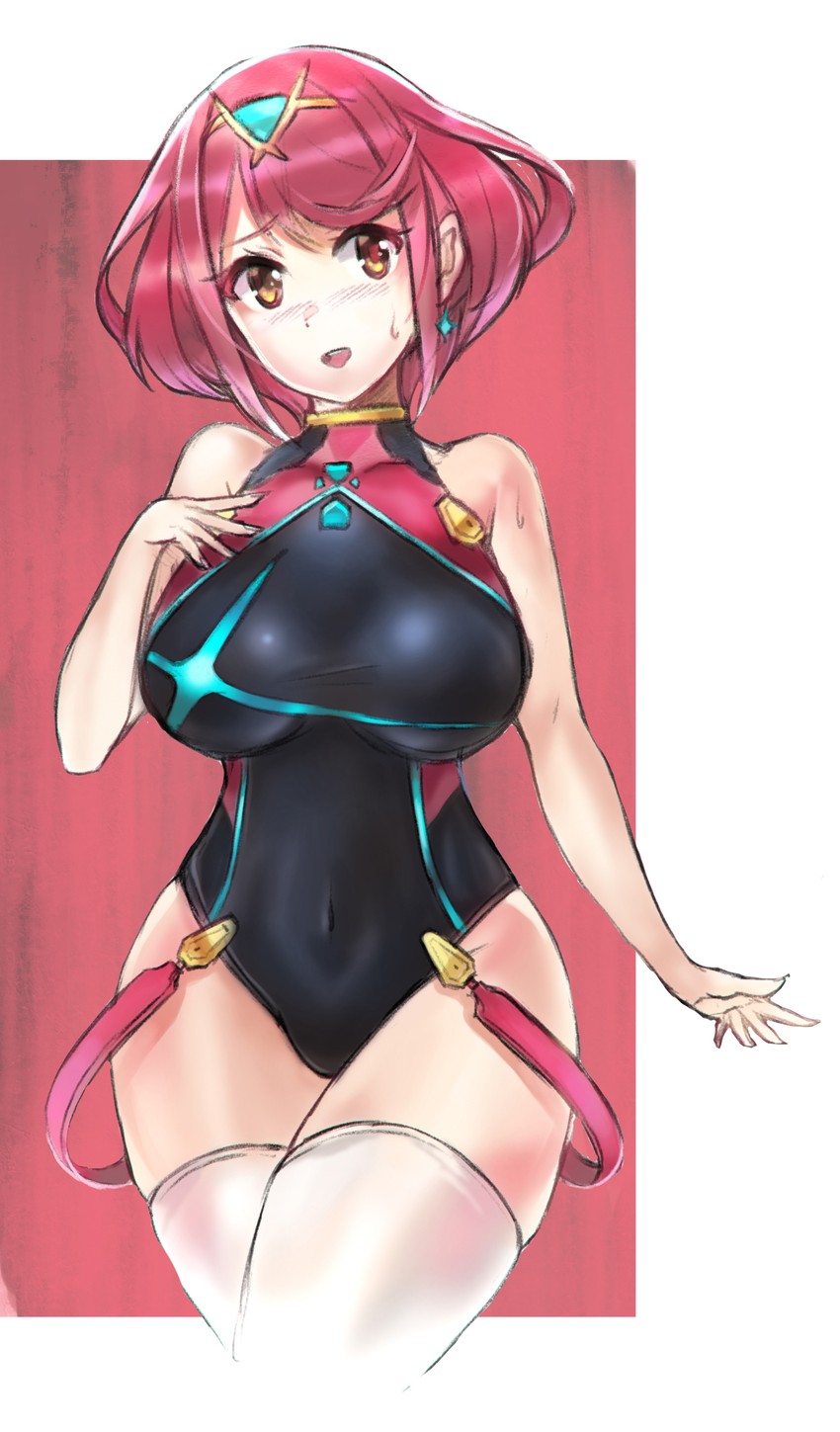 pyra (xenoblade chronicles and 1 more) drawn by cawang