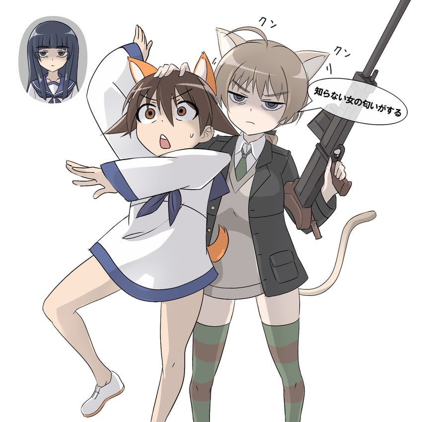 miyafuji yoshika, lynette bishop, and yamakawa michiko (gundam and 3 more) drawn by tricky_46