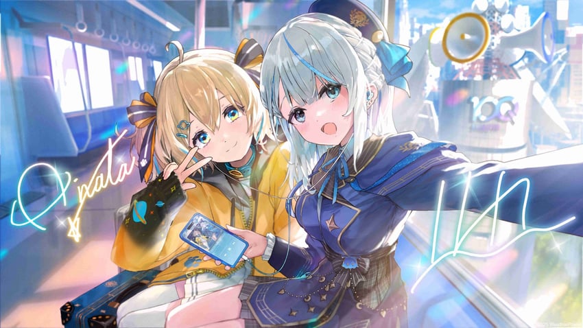 amagai ruka and appare hinata (weather planet) drawn by you_shimizu