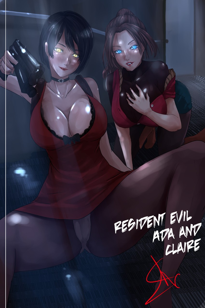 ada wong and claire redfield (resident evil and 1 more) drawn by kowatsu_no_break