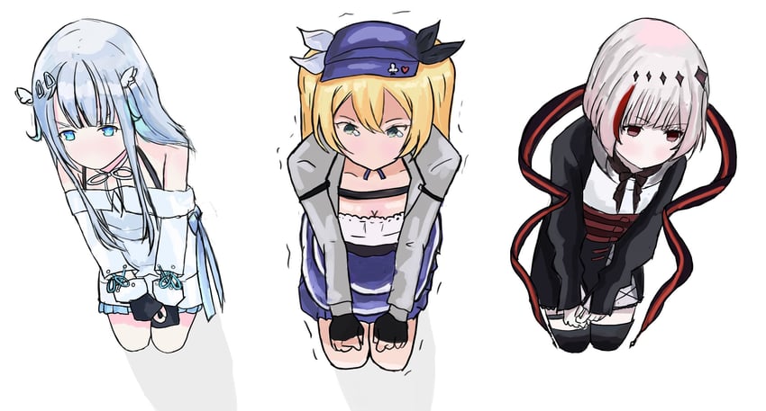 dokibird, amatsuka uto, and dtto. (indie virtual youtuber) drawn by napat