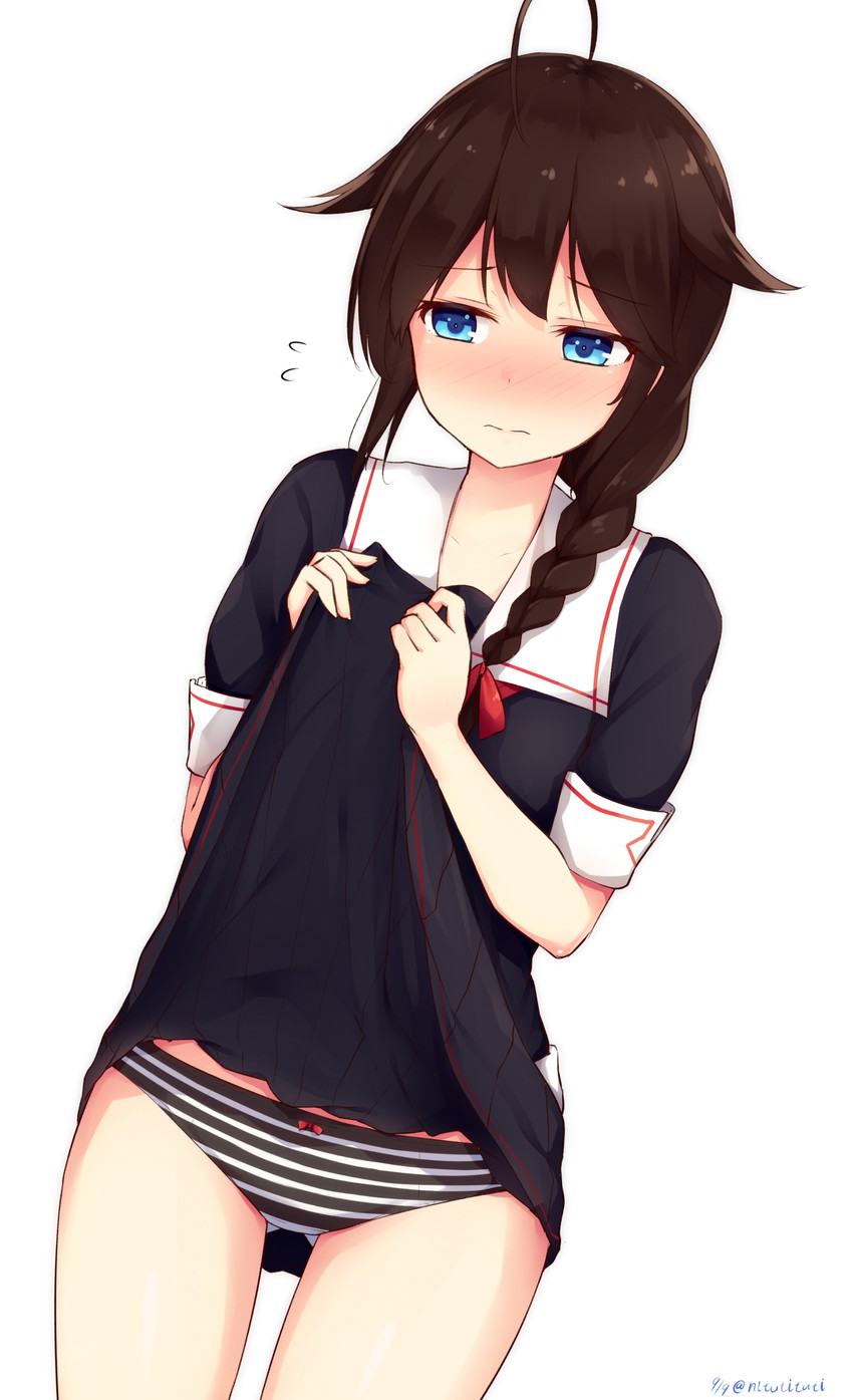 shigure and shigure kai ni (kantai collection) drawn by tsuchikure