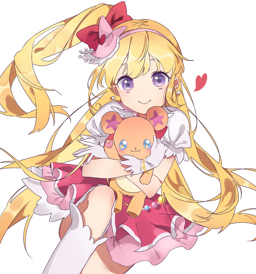 asahina mirai, cure miracle, and mofurun (precure and 1 more) drawn by tamaino