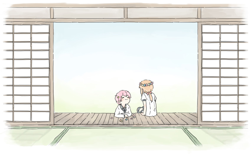 midare toushirou and akita toushirou (touken ranbu) drawn by pinokima