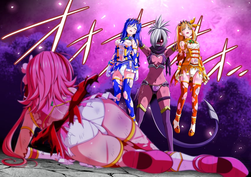 utsugi chisaki, clover rose, shimono aoi, clover cobalt, tendou erika, and 2 more (original and 1 more) drawn by koeda0111