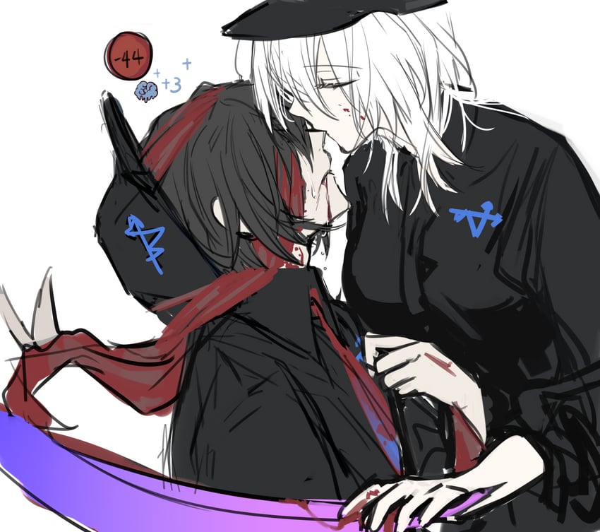 faust and yi sang (project moon and 1 more) drawn by sp0i0ppp