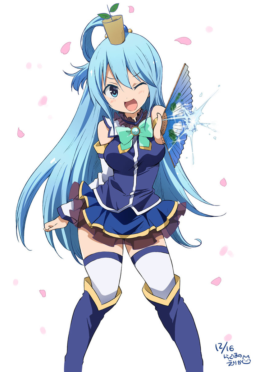 aqua (kono subarashii sekai ni shukufuku wo!) drawn by ragho_no_erika
