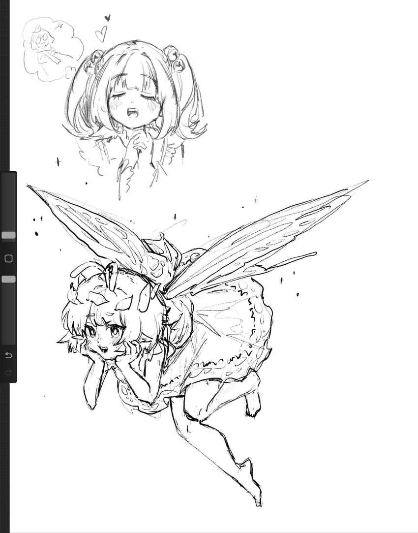 futatsuiwa mamizou, motoori kosuzu, and eternity larva (touhou) drawn by shouxishao_jiuyuan